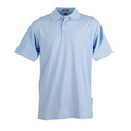 Vented Back Poly Polo-Sky Blue